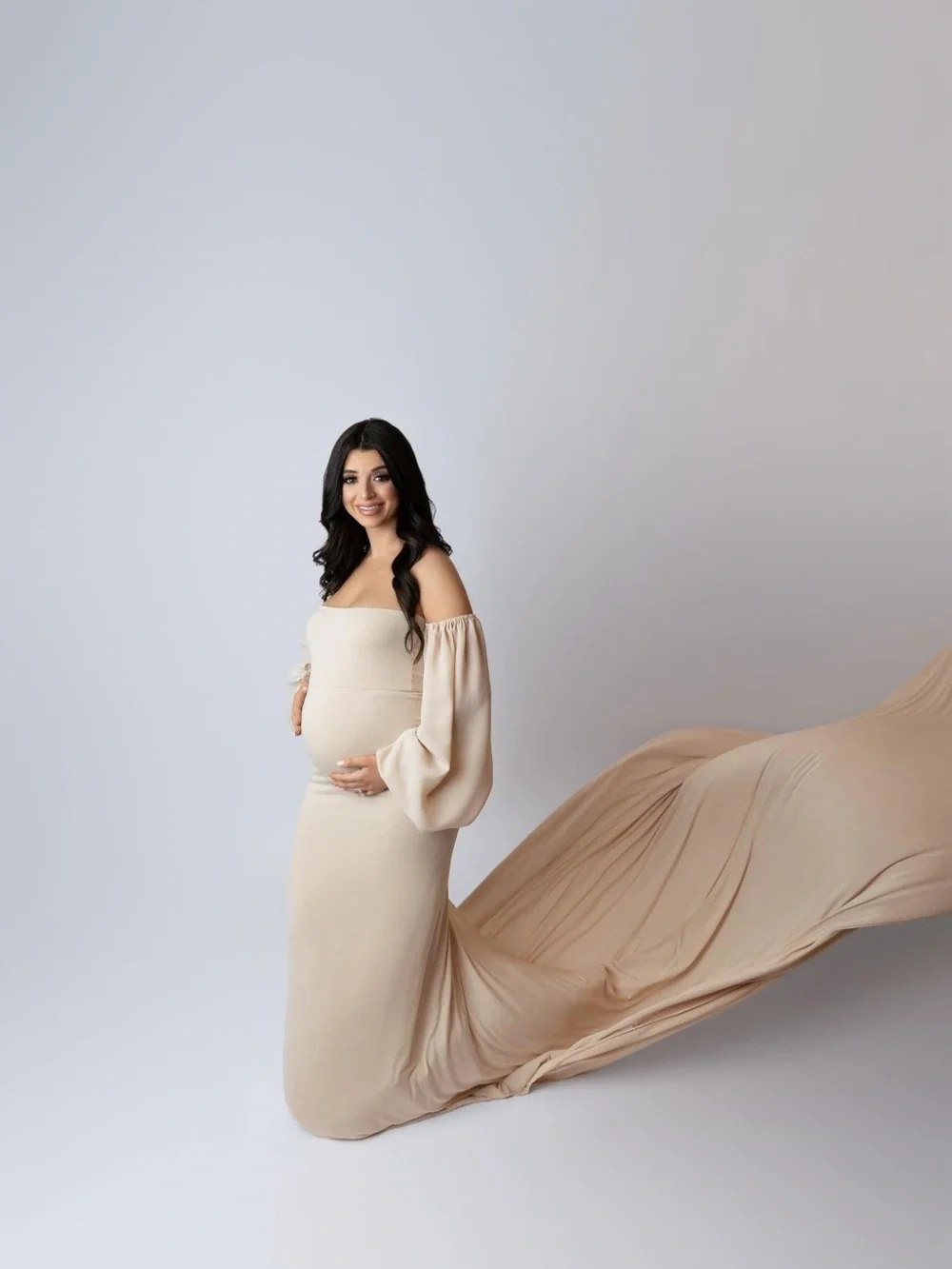 Neutral Cream Maternity Photography Backdrop - Home Accents